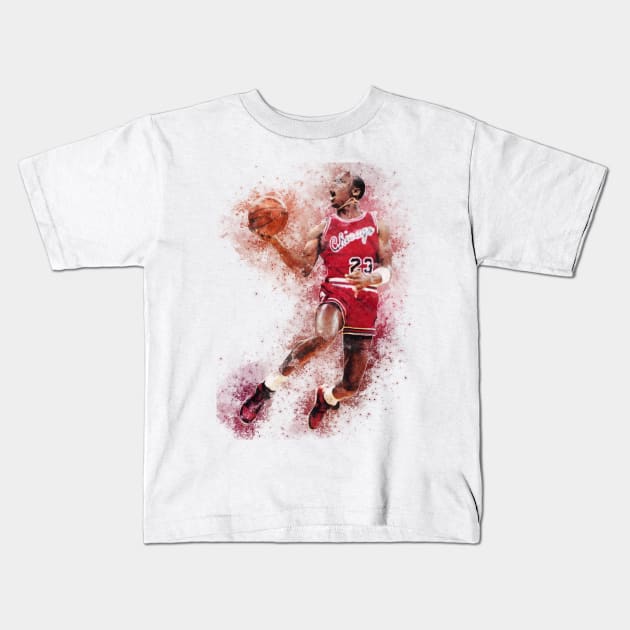 Michael Jeffrey Jordan Kids T-Shirt by NiceAndBetter Studio.